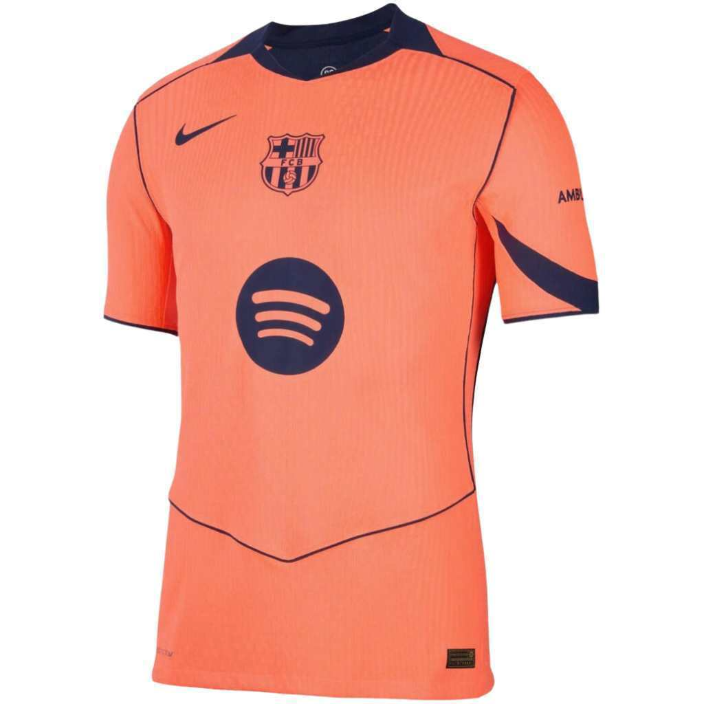 Camisa Barcelona Third 2025/2026 Nike Total 90 Laranja Torcedor Masculina